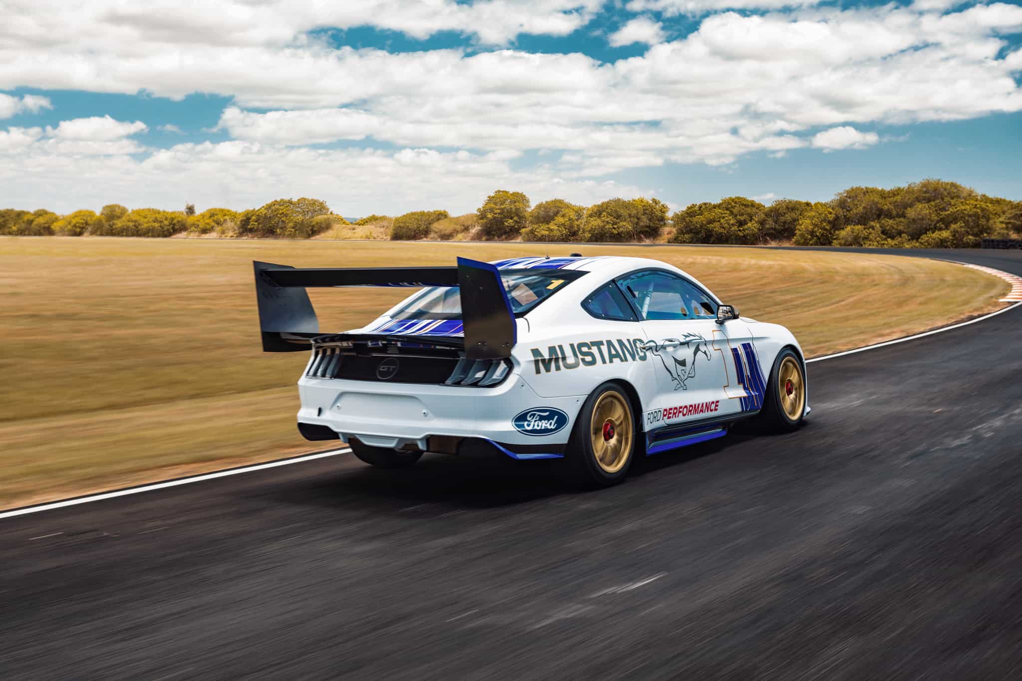Mustang Supercar on track - Back view 3