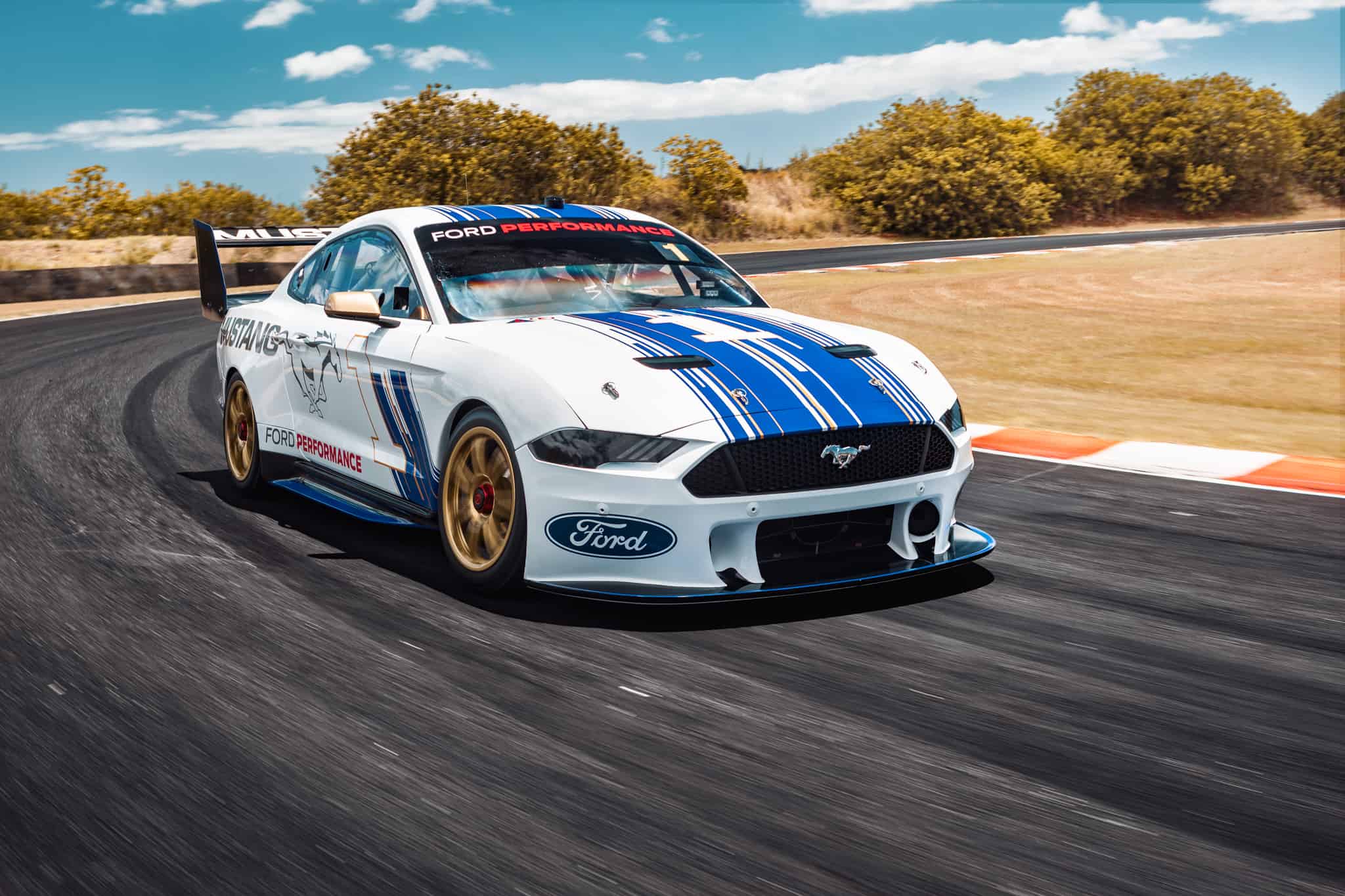 Mustang Supercar on track - Front view 3
